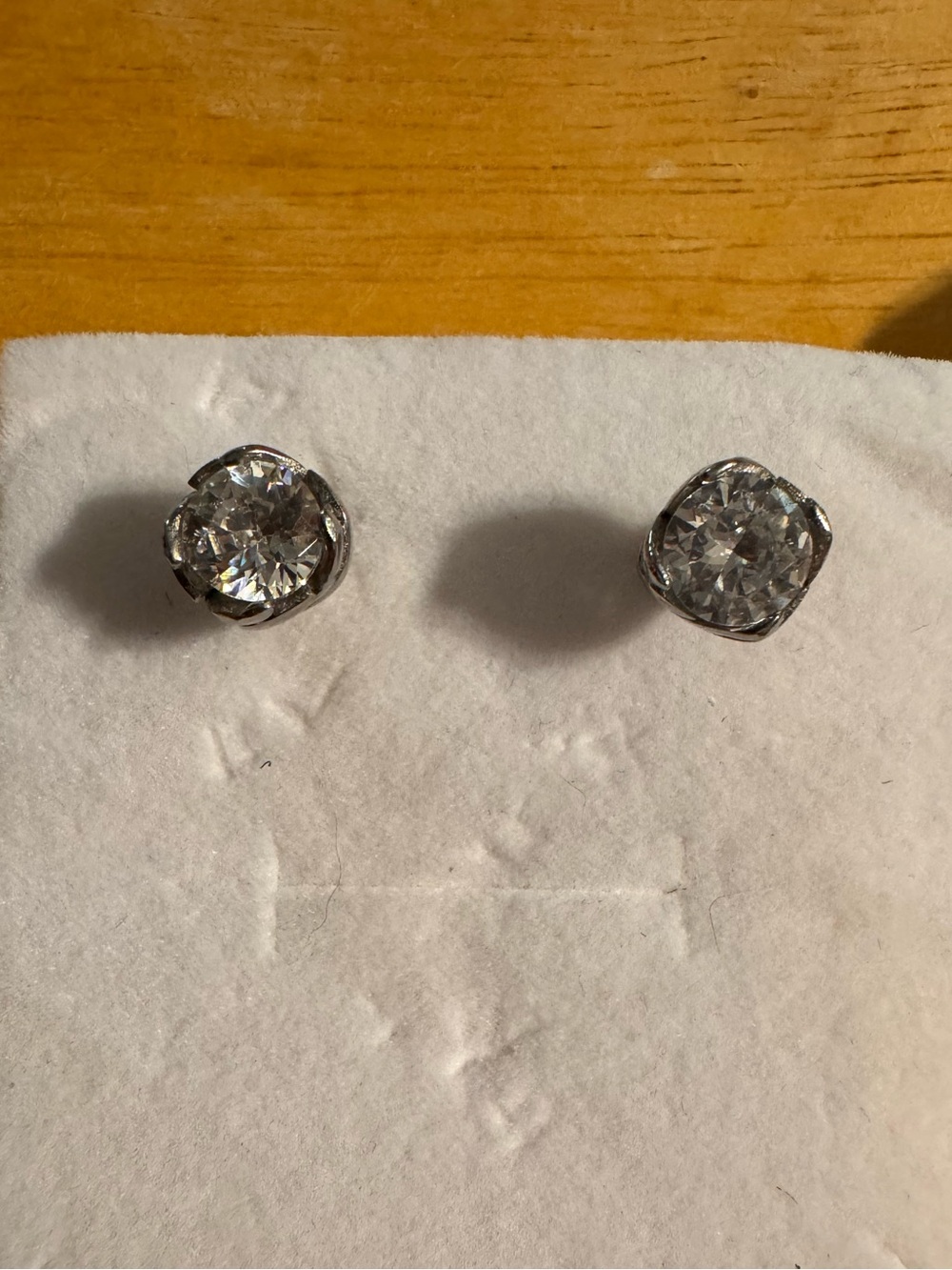 Chunky Silver Tone Stud Earrings